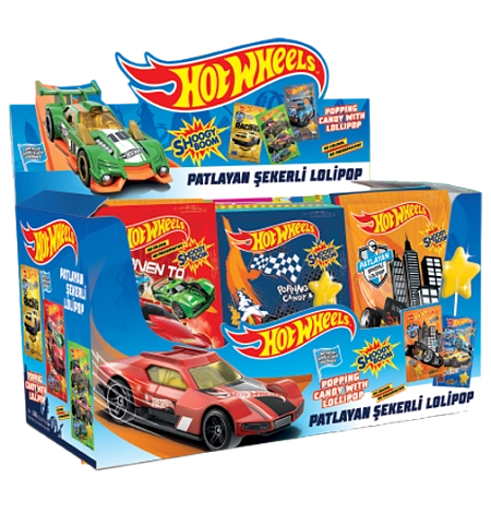 PW-Praskací cukr Hot Wheels 7g (6x40) jahoda