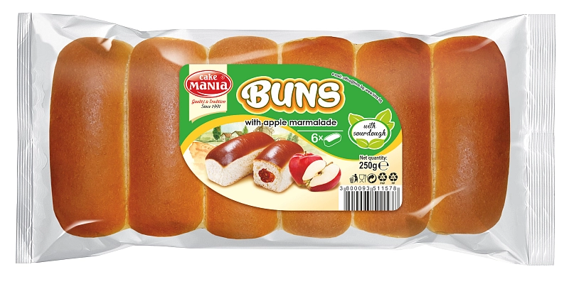 CM- Buns buchtičky 250g jablko (15) #1025