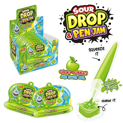 P-Sour Drop & Pen Jam 55g (12x12) Apple