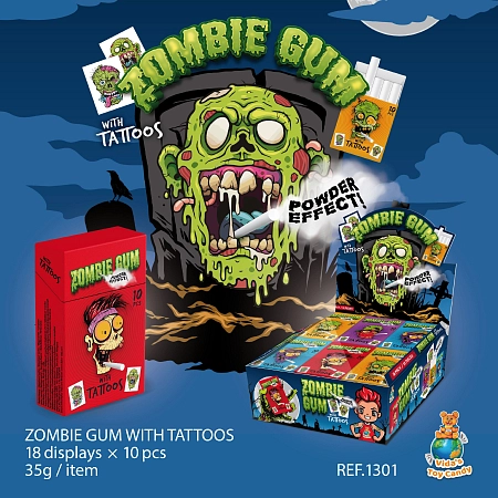žv.Zombie bubble stick 3,5gx10ks (12x18) tattoo